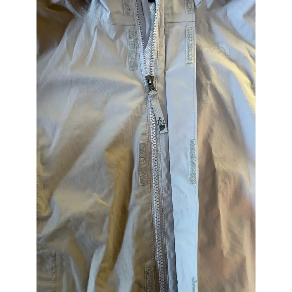 The North Face Girls Gray Full‎ Zip Windbreaker DryVent Hooded Jacket 14/16